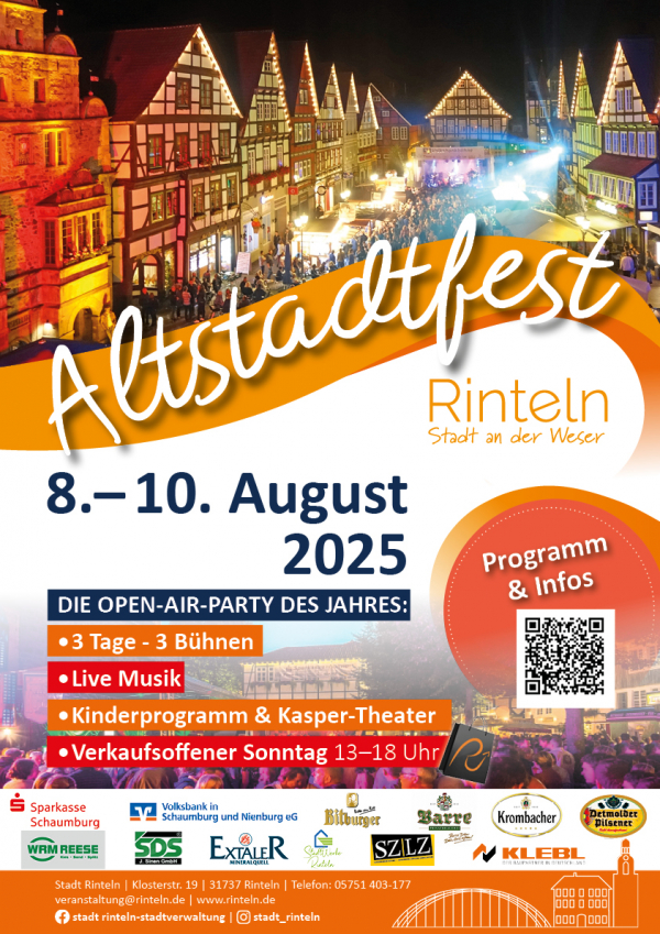 Plakat Rintelner Altstadtfest A3 2025